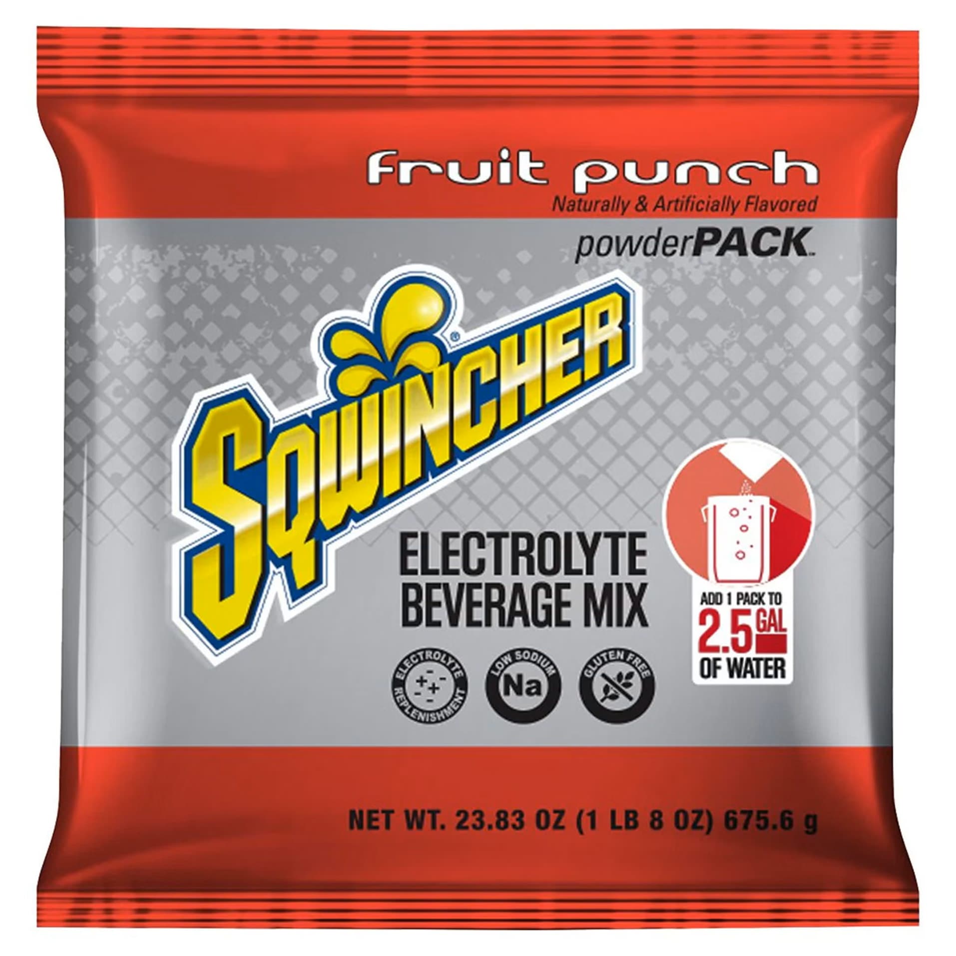 Sqwincher Powder Pack Electrolyte Drink Mix, Fruit Punch - Case of 32 - Image 1