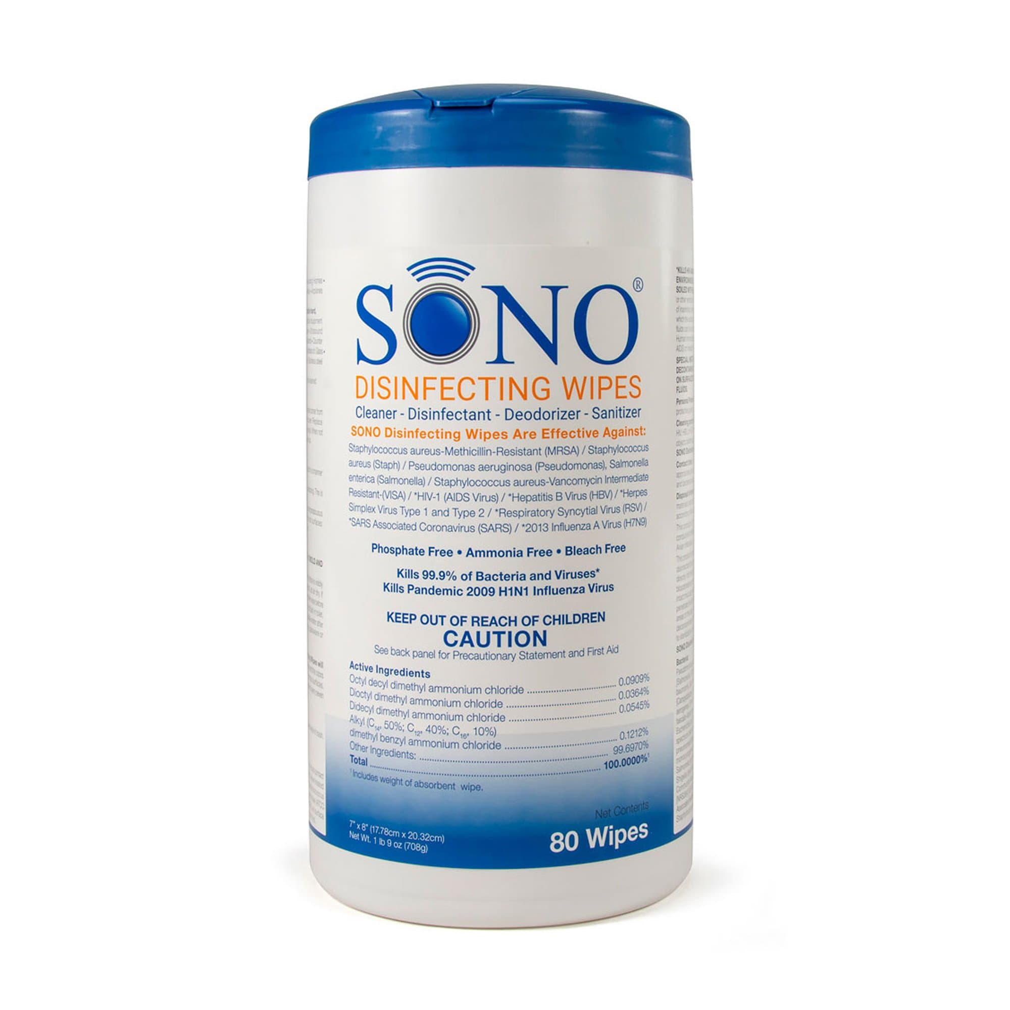 Sono Surface Disinfecting Wipes - Package of 80 - Image 1