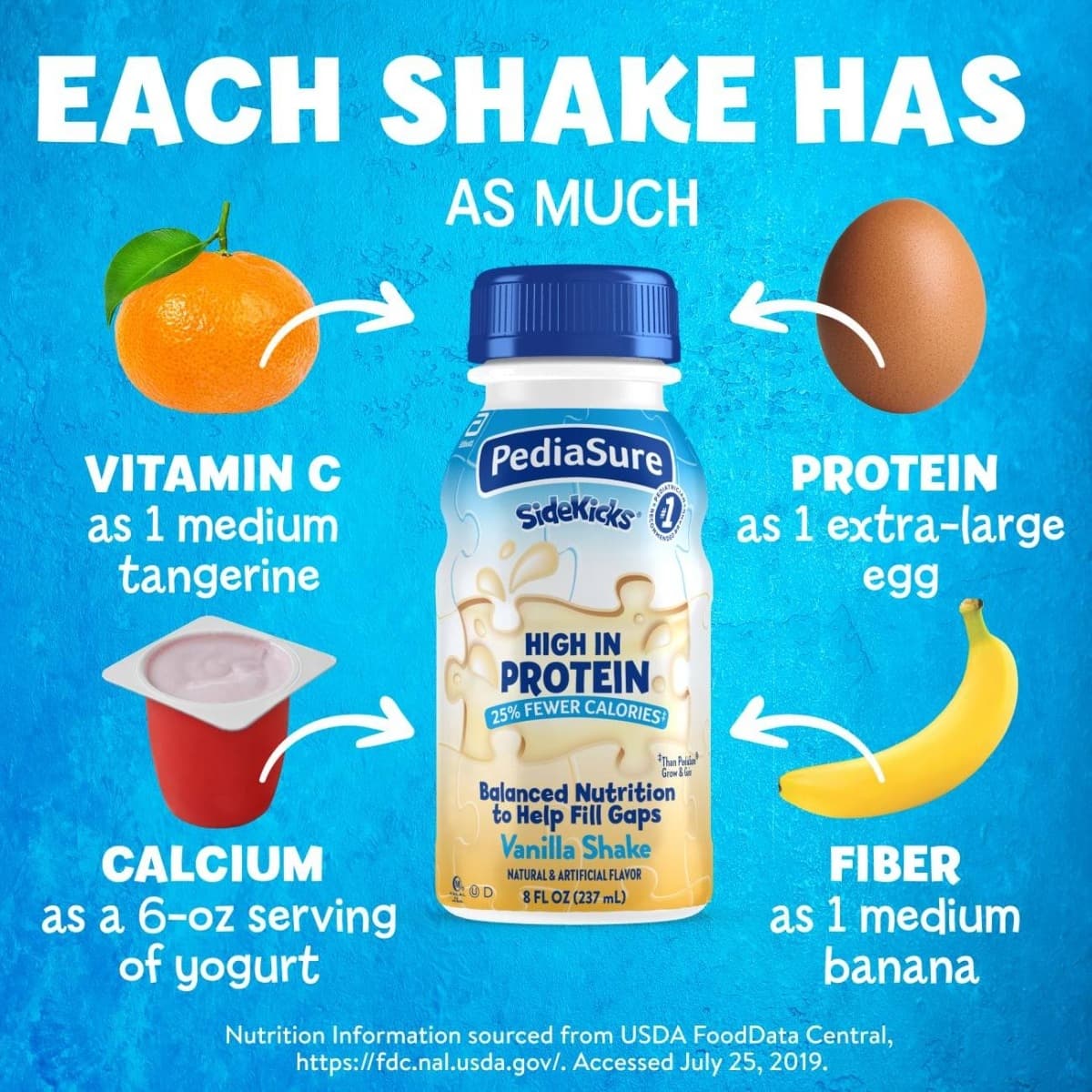 Abbott PediaSure SideKicks High Protein Nutritional Shake, Vanilla Flavor, 8 oz - Each - Image 4