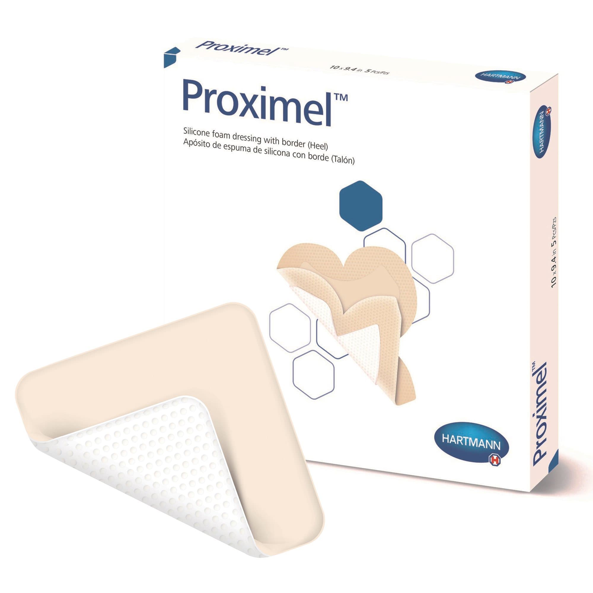 Proximel Silicone Foam Dressing with Border, 5 x 5 Inch - Case of 60 - Image 1