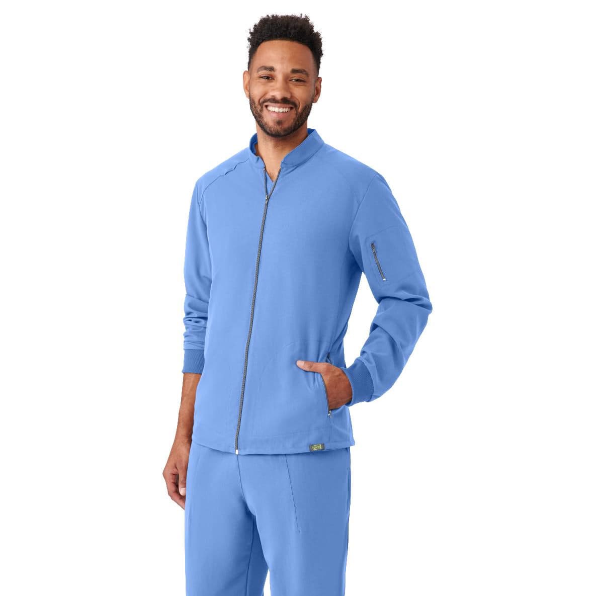 Medline Crosby AVE Men's 3-Pocket Athletic Scrub Jacket - Image 2