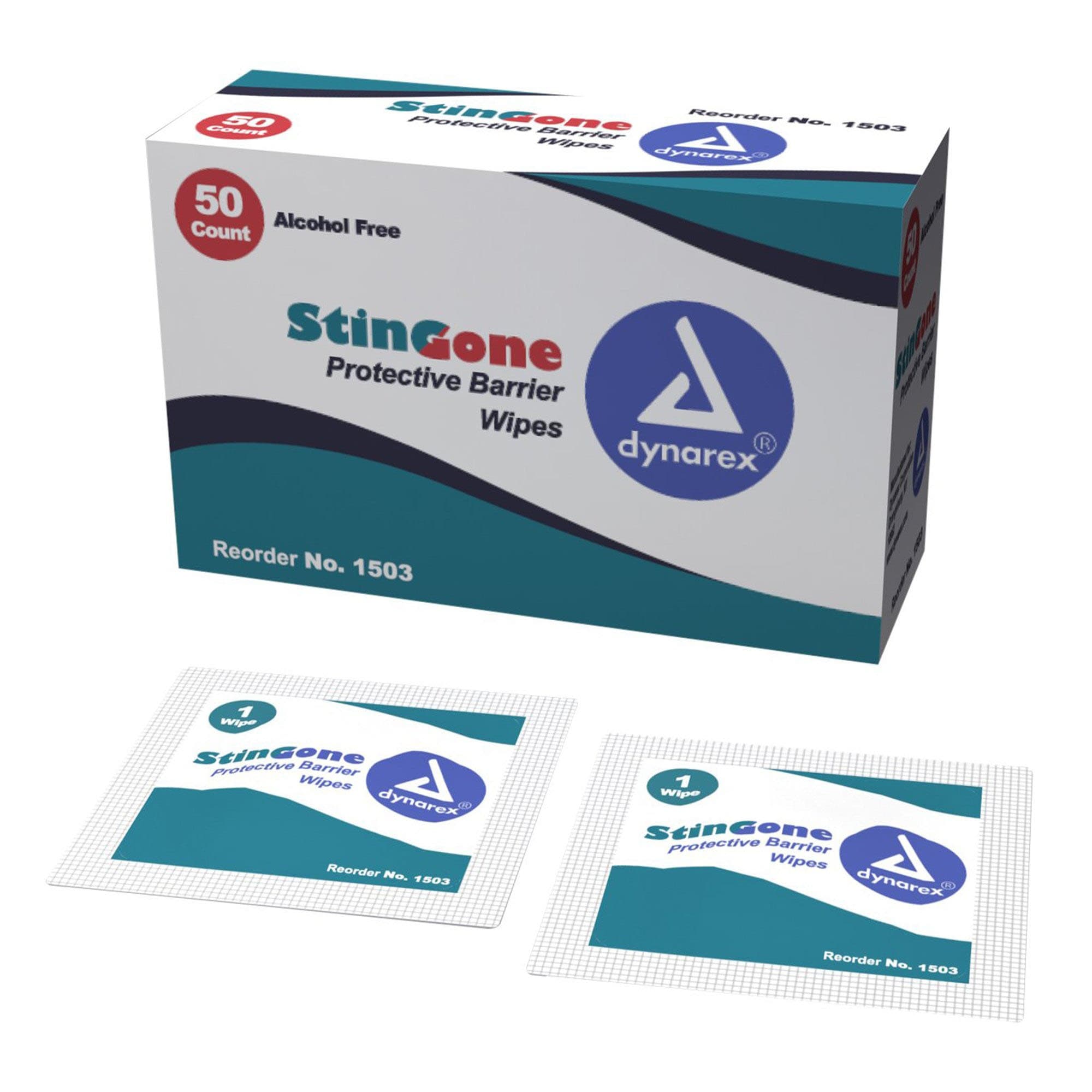 Dynarex StingGone Protective Barrier Wipes, Clear - Each - Image 1