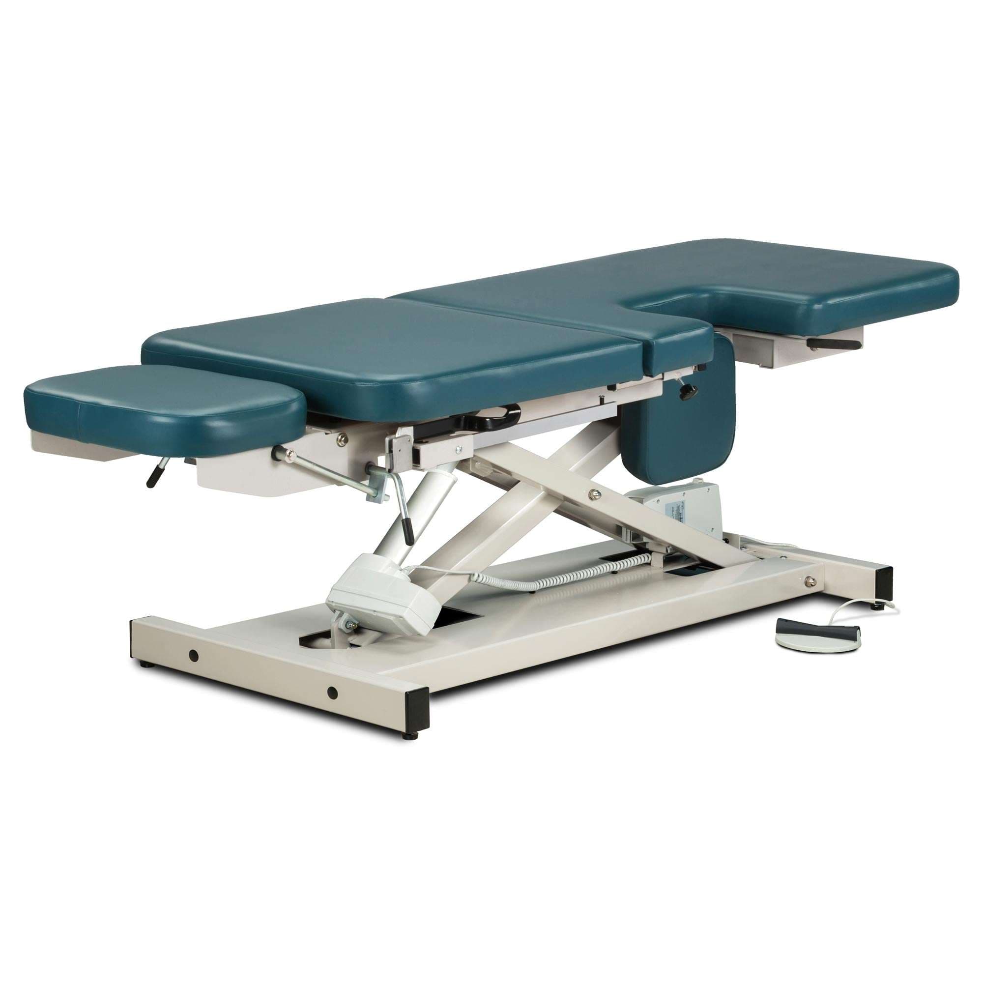 Clinton open base, multi-use power imaging table with stirrups - Image 2