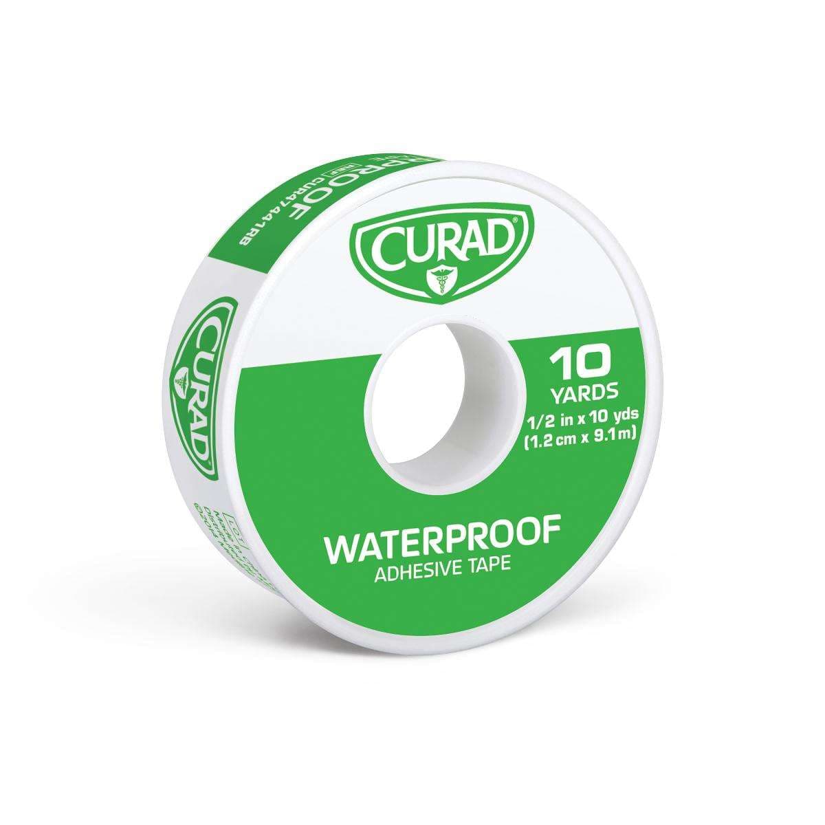 Curad Waterproof Adhesive Tape, 1/2 Inch x 10 Yard - Case of 24 - Image 1