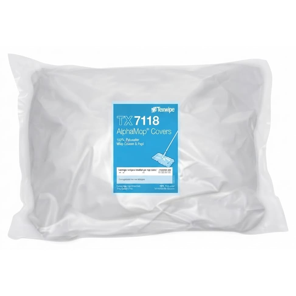 Texwipe AlphaMop Cleanroom Mop Head Cover, Pad Kit - Bag of 25 - Image 1