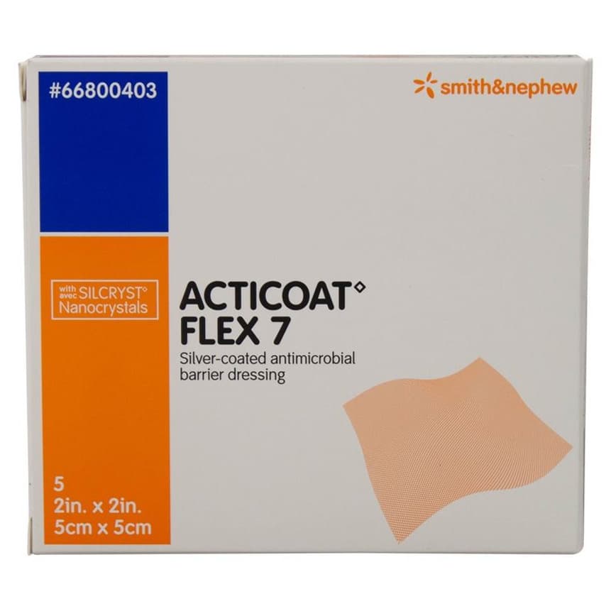 Acticoat Flex 7 Silver Barrier Dressing, 2 x 2 Inch - Case of 100 - Image 1