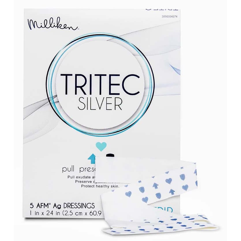 TRITEC Silver Contact Layer Dressing, 1" x 24" Strip - Box of 5 - Image 1