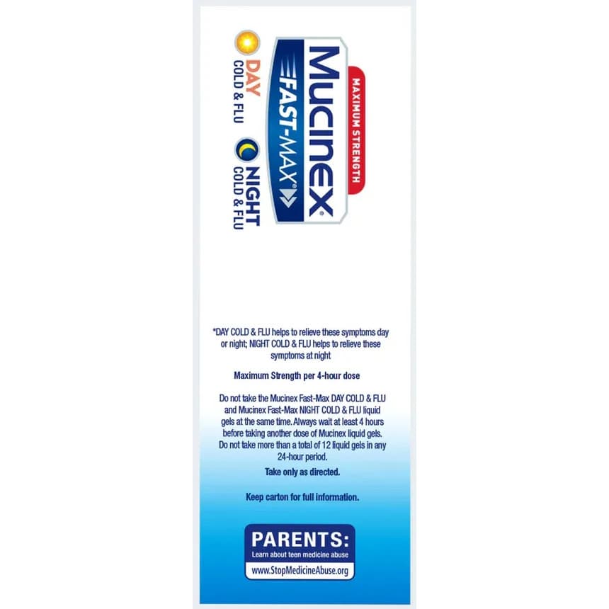 Mucinex Maximum Strength Fast-Max Day and Night Cold & Flu - Image 3