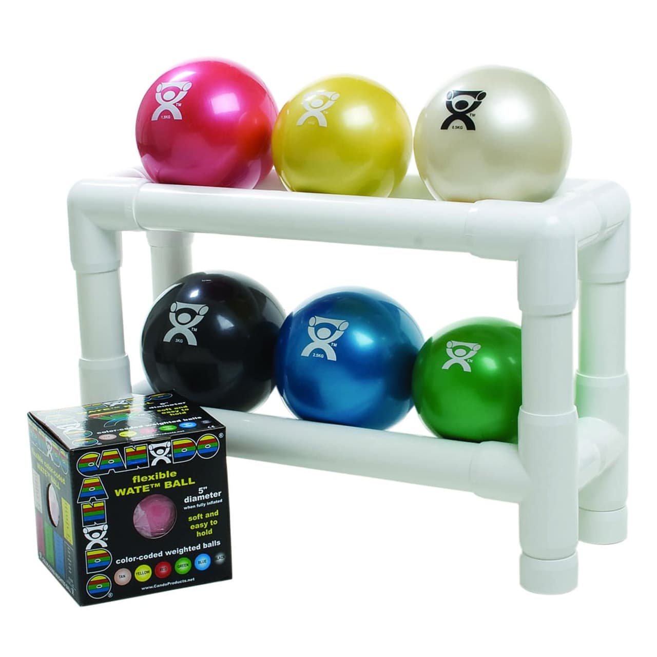 PVC WaTE Ball Rack, 2-tier Rack, 18 L x 6 W x 12 H - Image 1