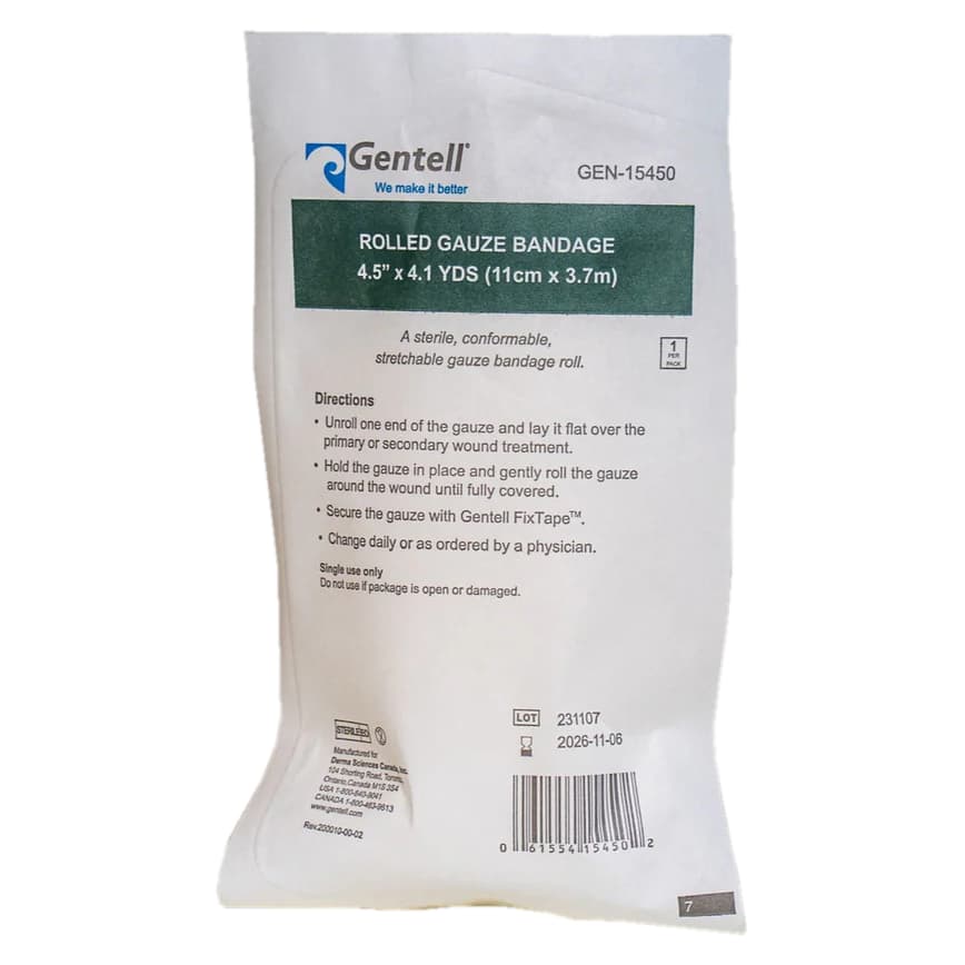 Gentell Rolled Gauze Bandage