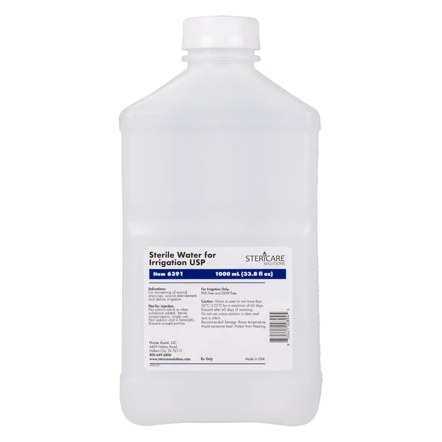 SteriCare USP Sterile Water For Irrigation, 1000 mL - Image 1