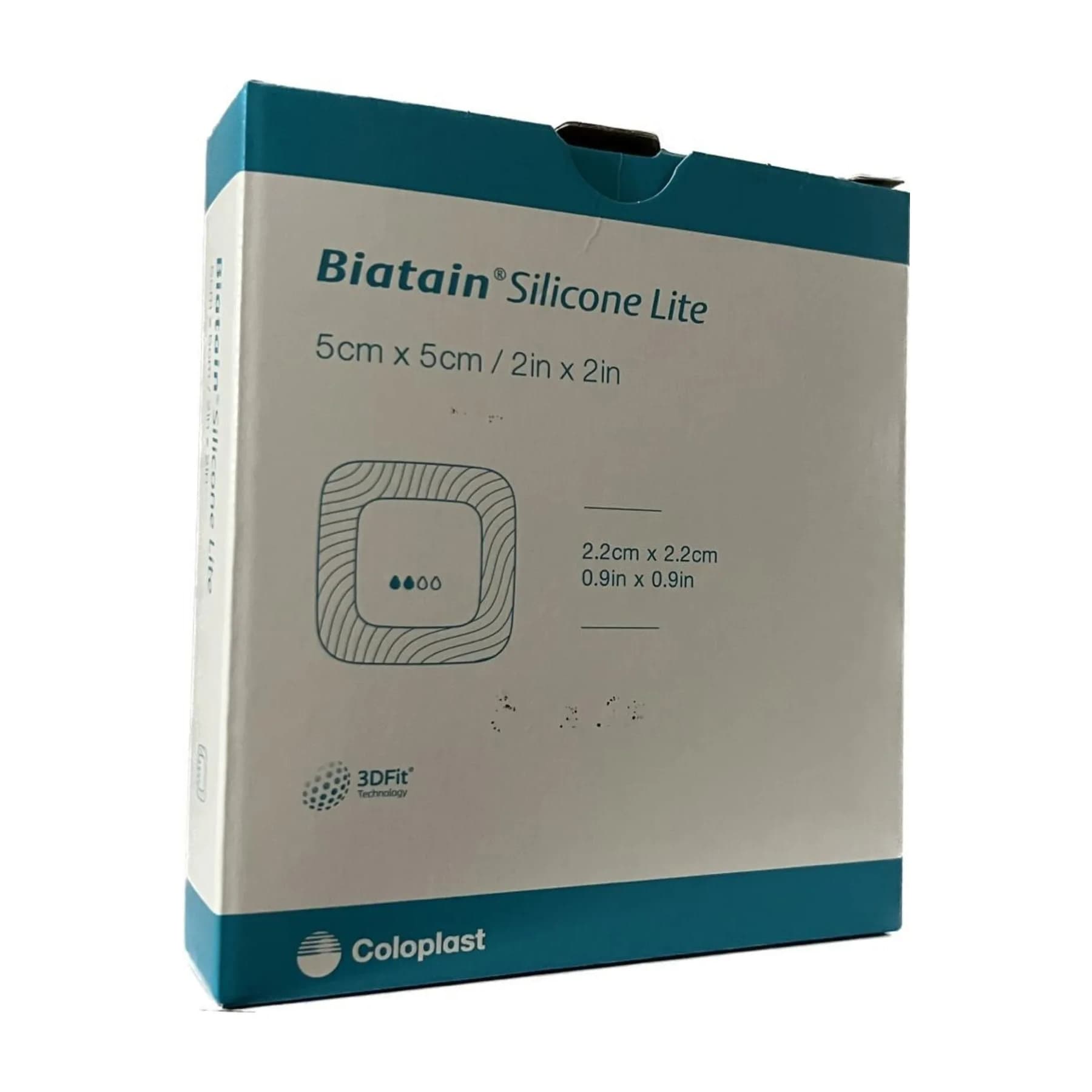 Biatain Silicone Lite Foam Dressing, 2 x 2 Inch - Box of 5 - Image 1