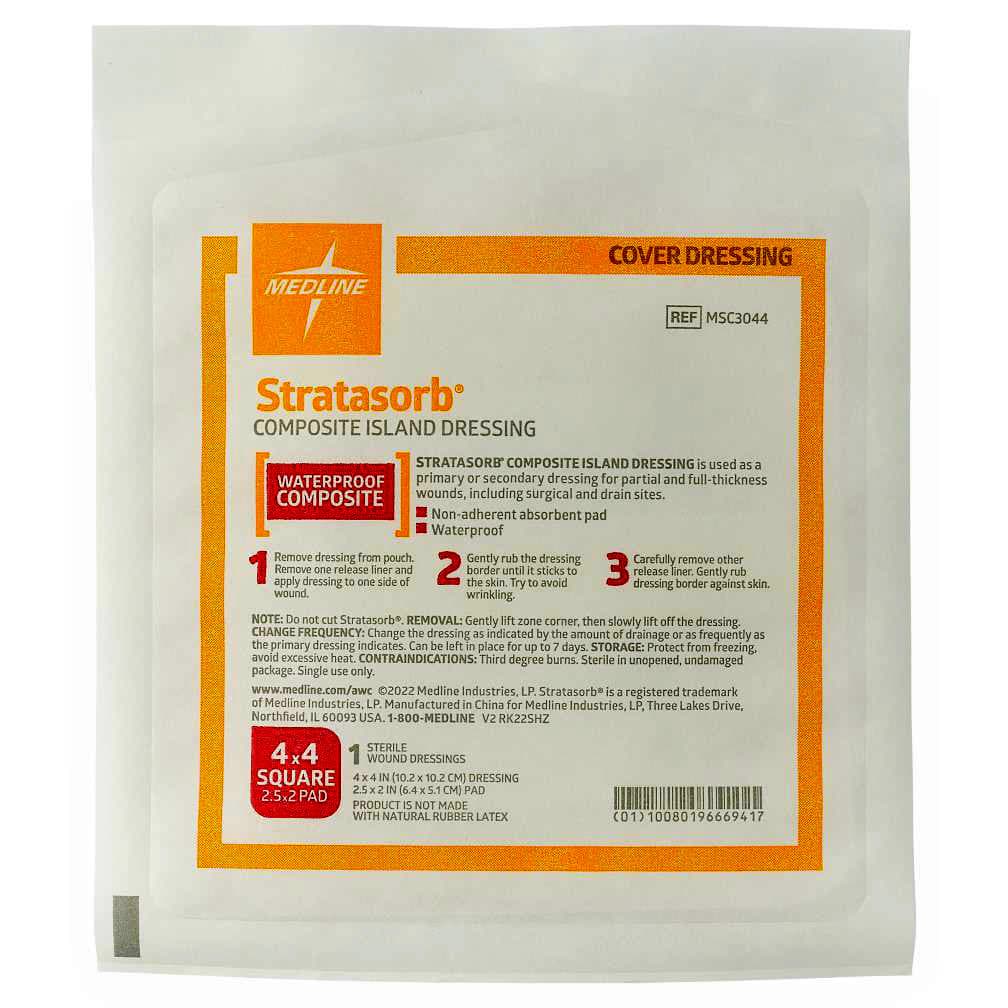 Stratasorb Composite Island Wound Dressing, 4 x 4 Inch - Each - Image 1