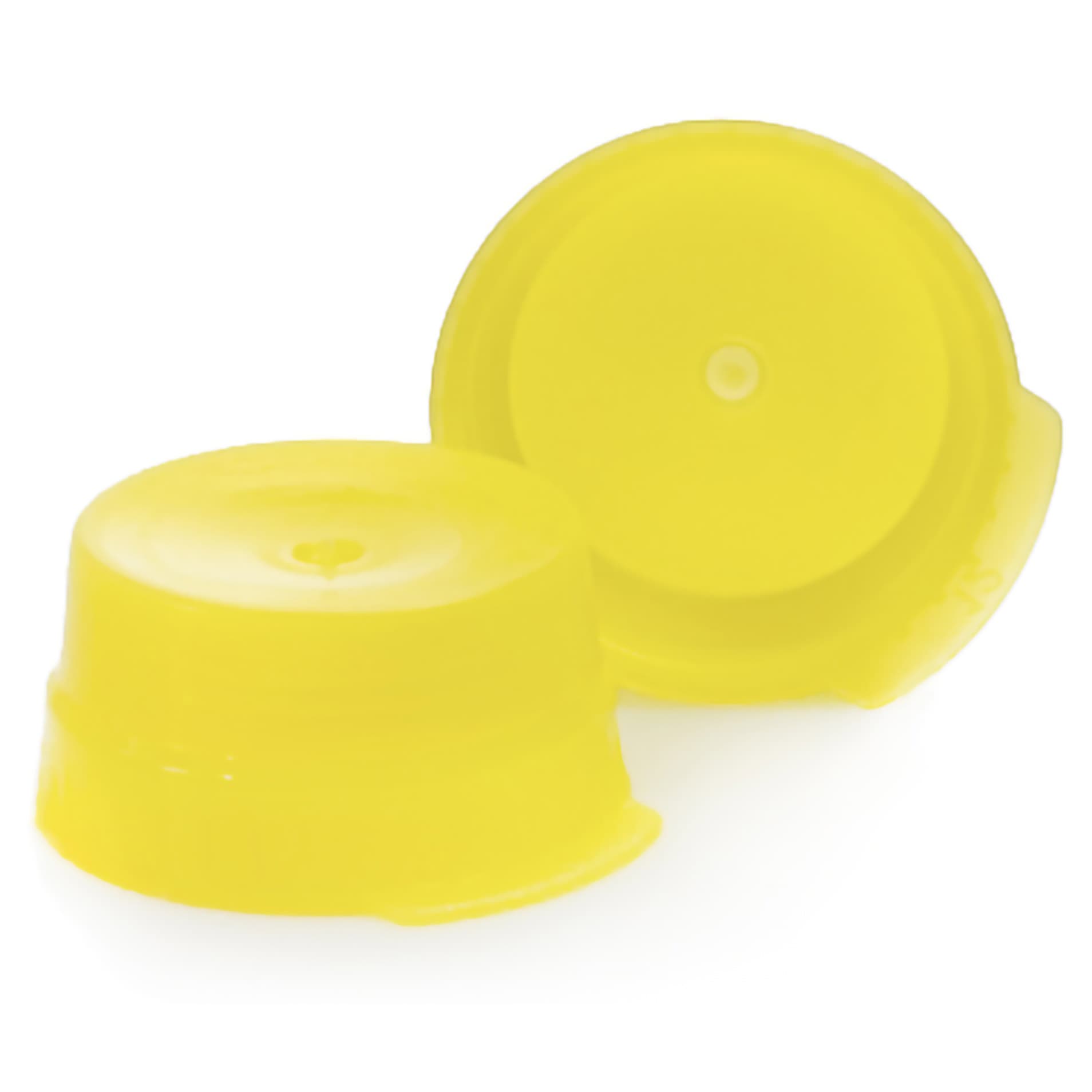 McKesson NonSterile Tube Closure For Use with 16 mm Blood Drawing Tubes, Snap Cap, Yellow - Bag of 1000 - Image 1