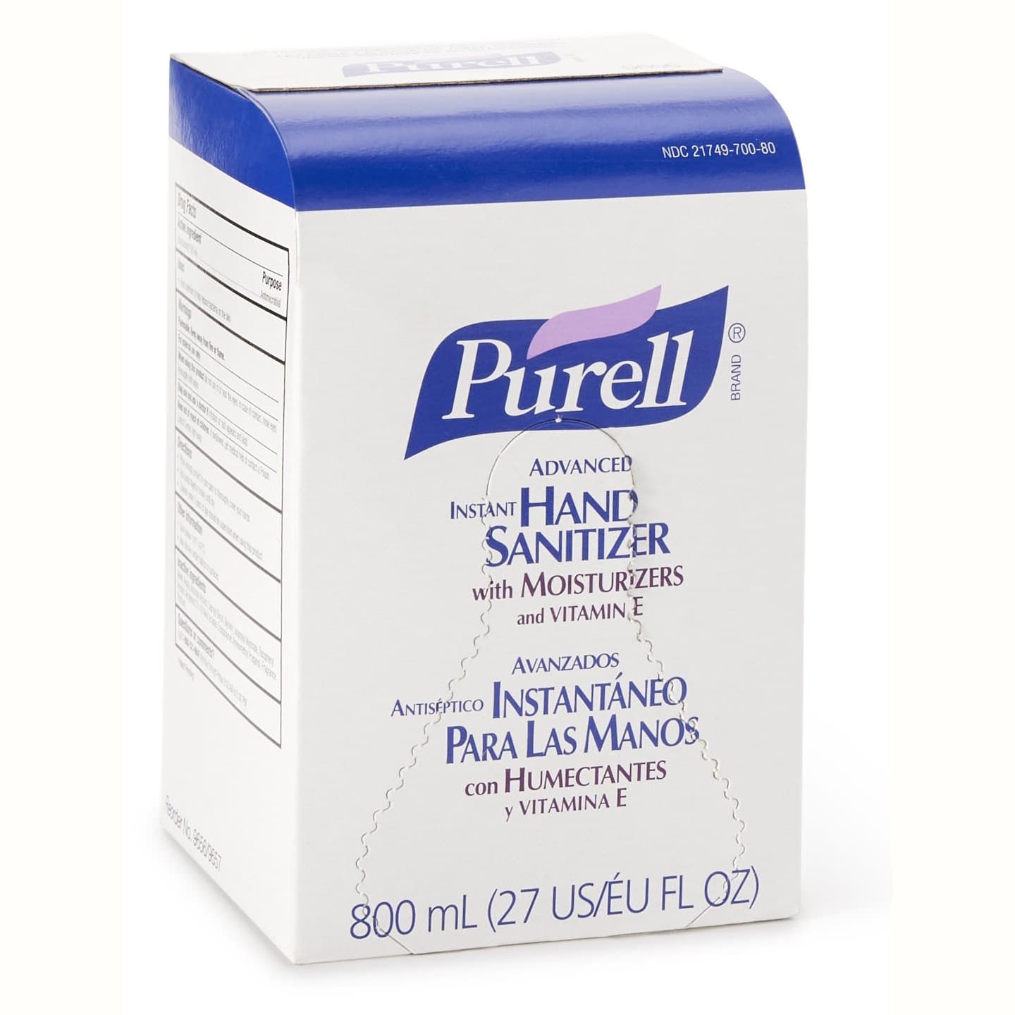 Purell Advanced Hand Sanitizer Gel Refill for 800 ml Dispenser, 800 mL - Case of 12 - Image 1