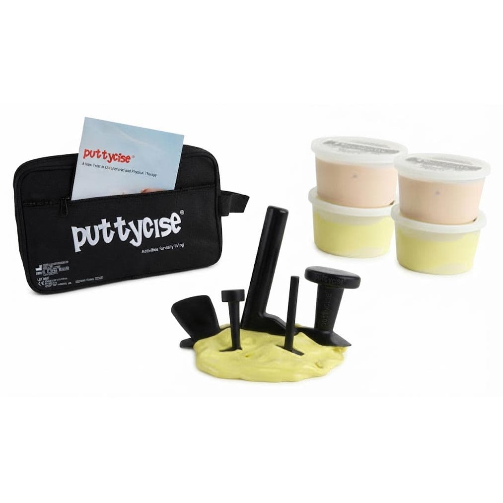 Puttycise Theraputty Tool Set, Easy, Tan And Yellow - Image 1