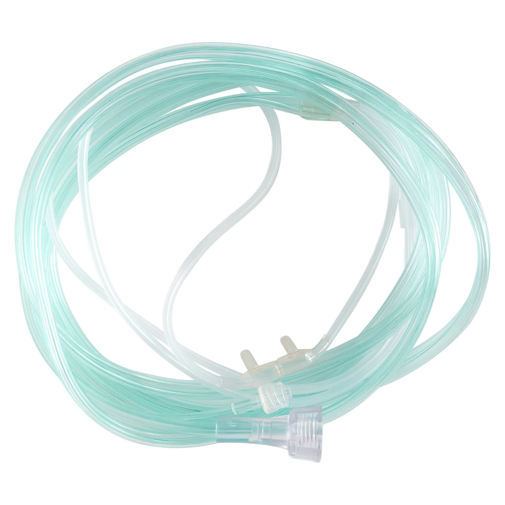 McKesson ETCO2 Nasal Sampling Cannula with O2 Delivery, Clear, Male Luer Connector, 7 Foot O2 Line - Case of 25 - Image 1