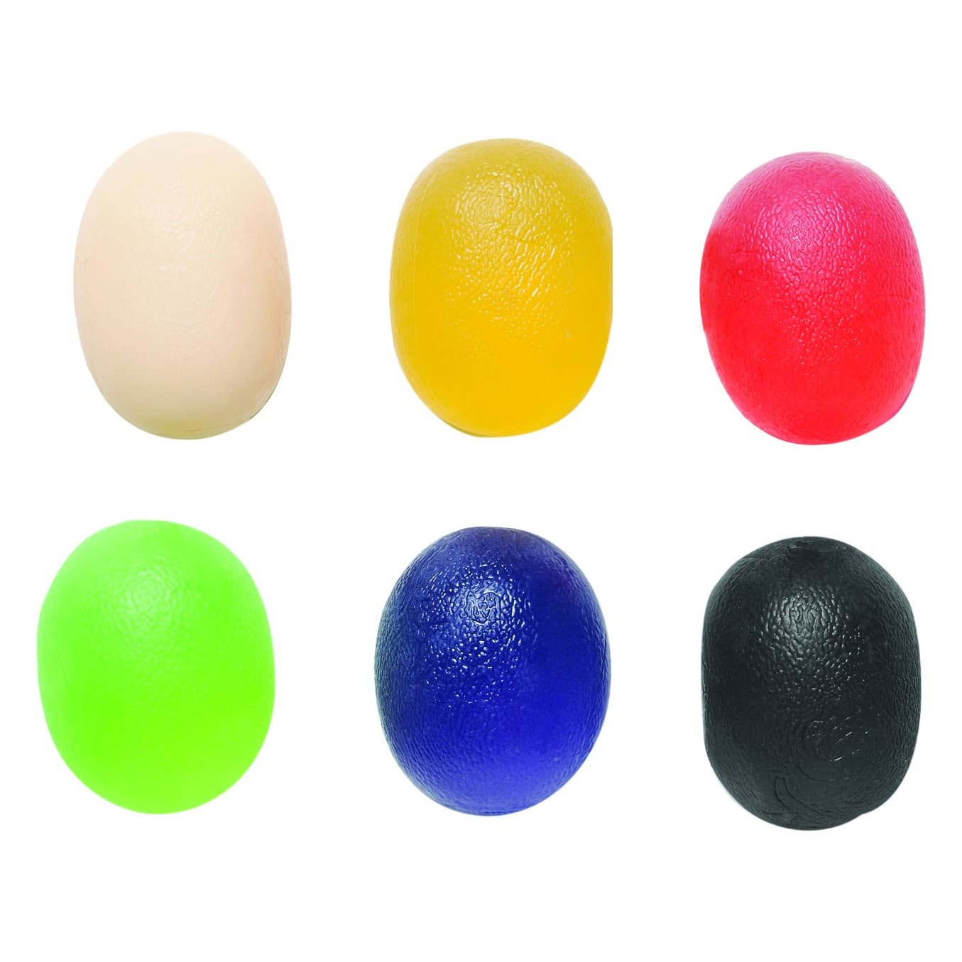 CanDo Gel Squeeze Ball 6 Piece Set, Large Cylindrical - Image 1
