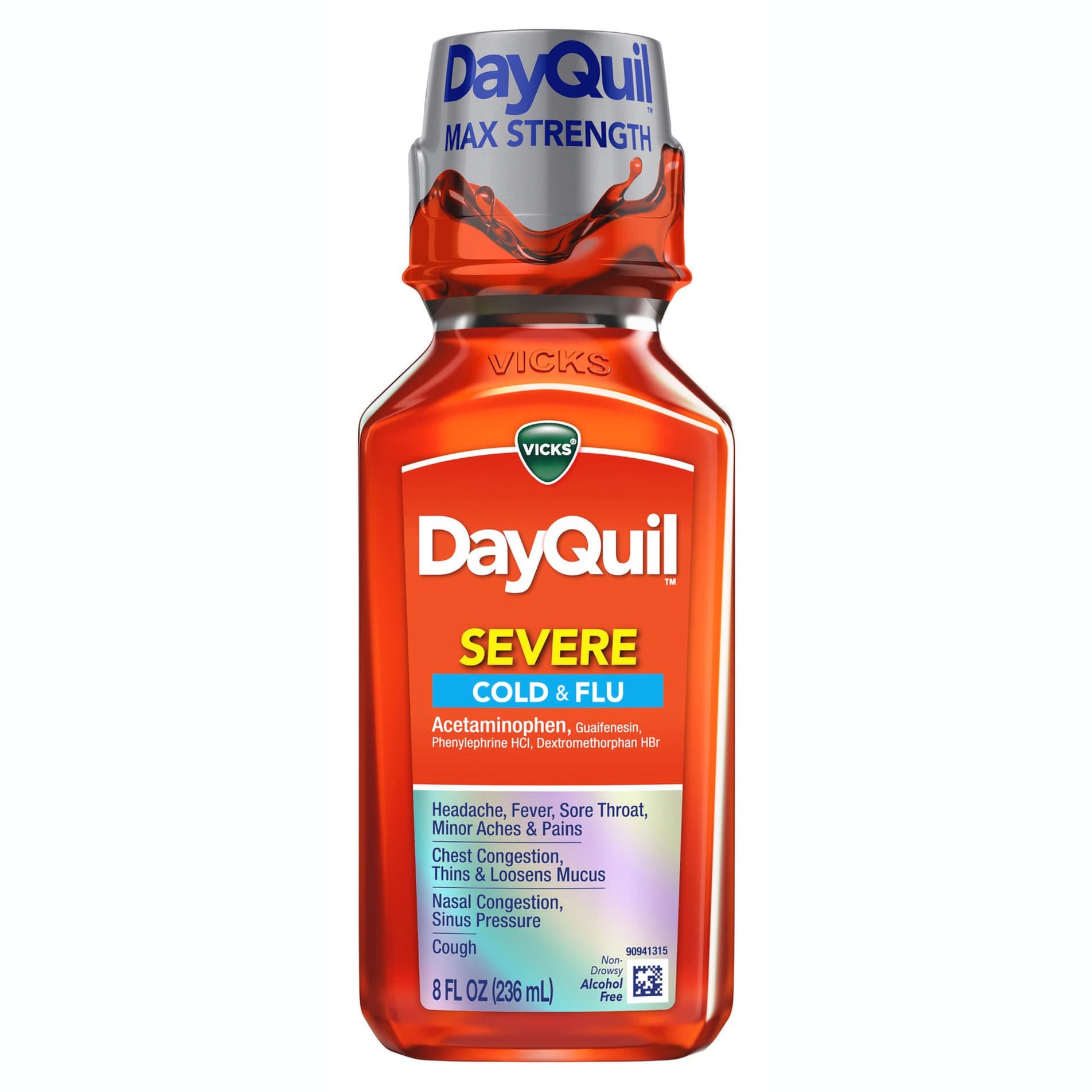 Vicks DayQuil Severe Cold & Flu Relief Liquid, 8 oz - Each - Image 1