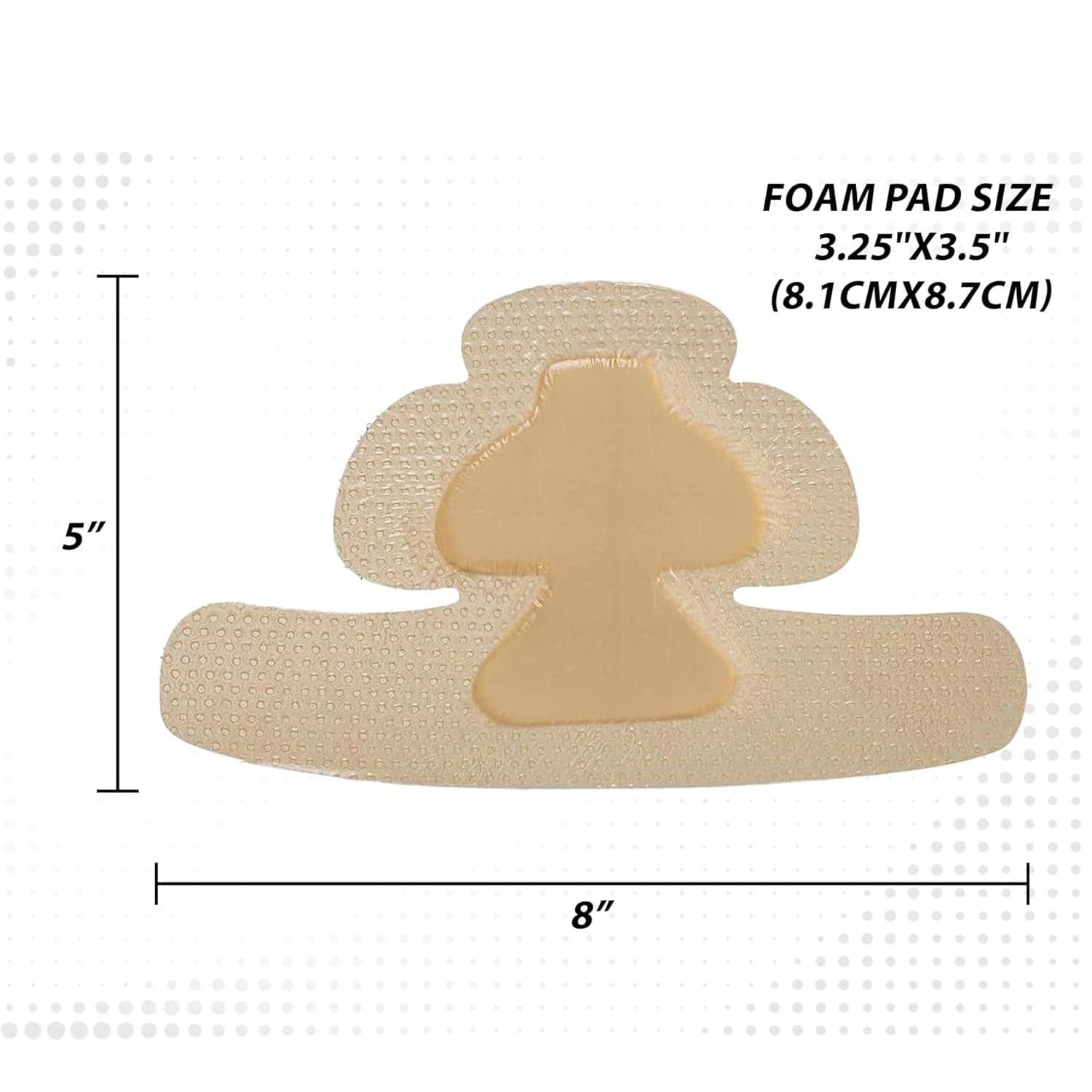 MedVance Bordered Silicone 5 x 8 Inch Foam Dressing, 3.25 x 3.5 Inch Pad, Heel - Image 1