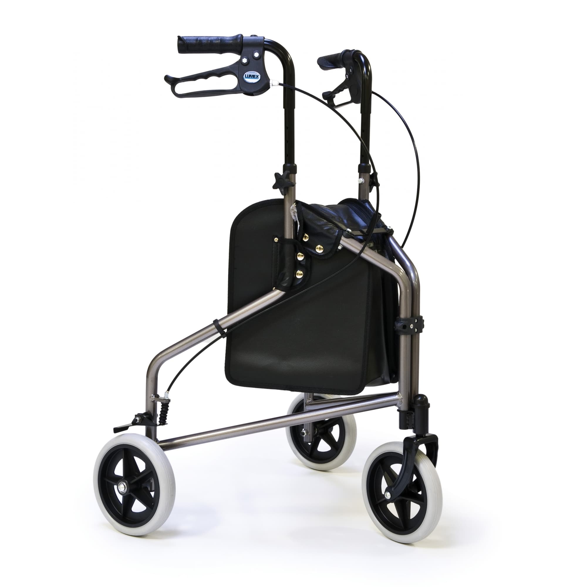 Lumex 3-Wheel Cruiser Rollator, Pewter Grey - Each - Image 1