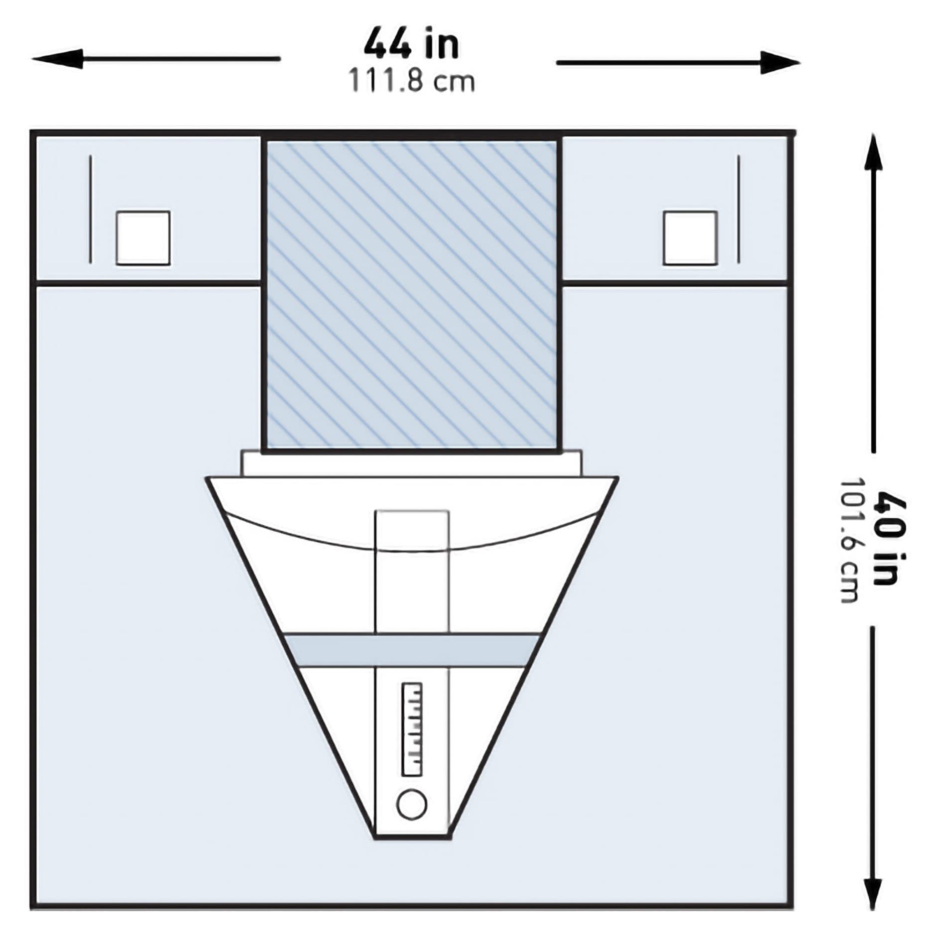 McKesson Obstetrics and Gynecology Drape Blue, 44 W x 40 L Inch