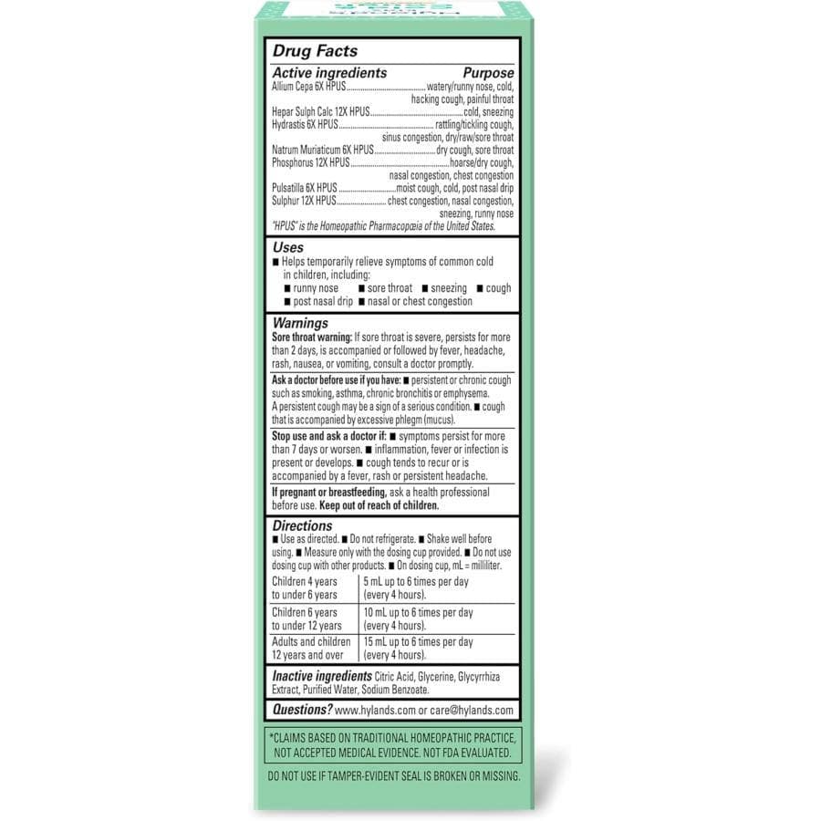 Hyland's 4 Kids Cold and Cough, Daytime , 4 oz - Each - Image 3