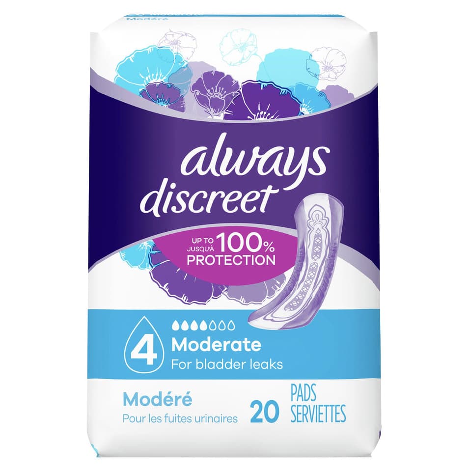 Always Discreet Bladder Control Pad, Regular Length - Package of 20 - Image 1