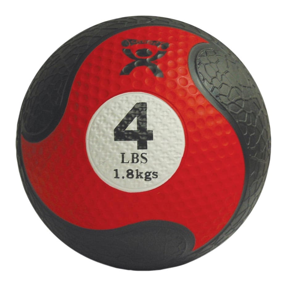 CanDo Firm Medicine Ball, 8 Inch Diameter, Red, 4 Lbs - Image 1