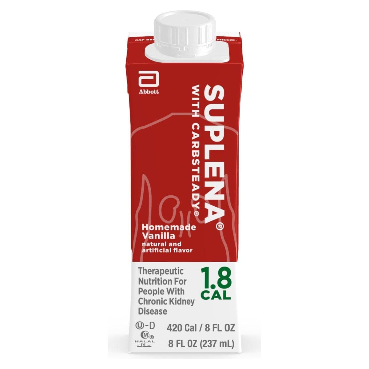 Suplena Carb Steady Therapeutic Nutrition Shake, Vanilla, 8 oz - Each - Image 1