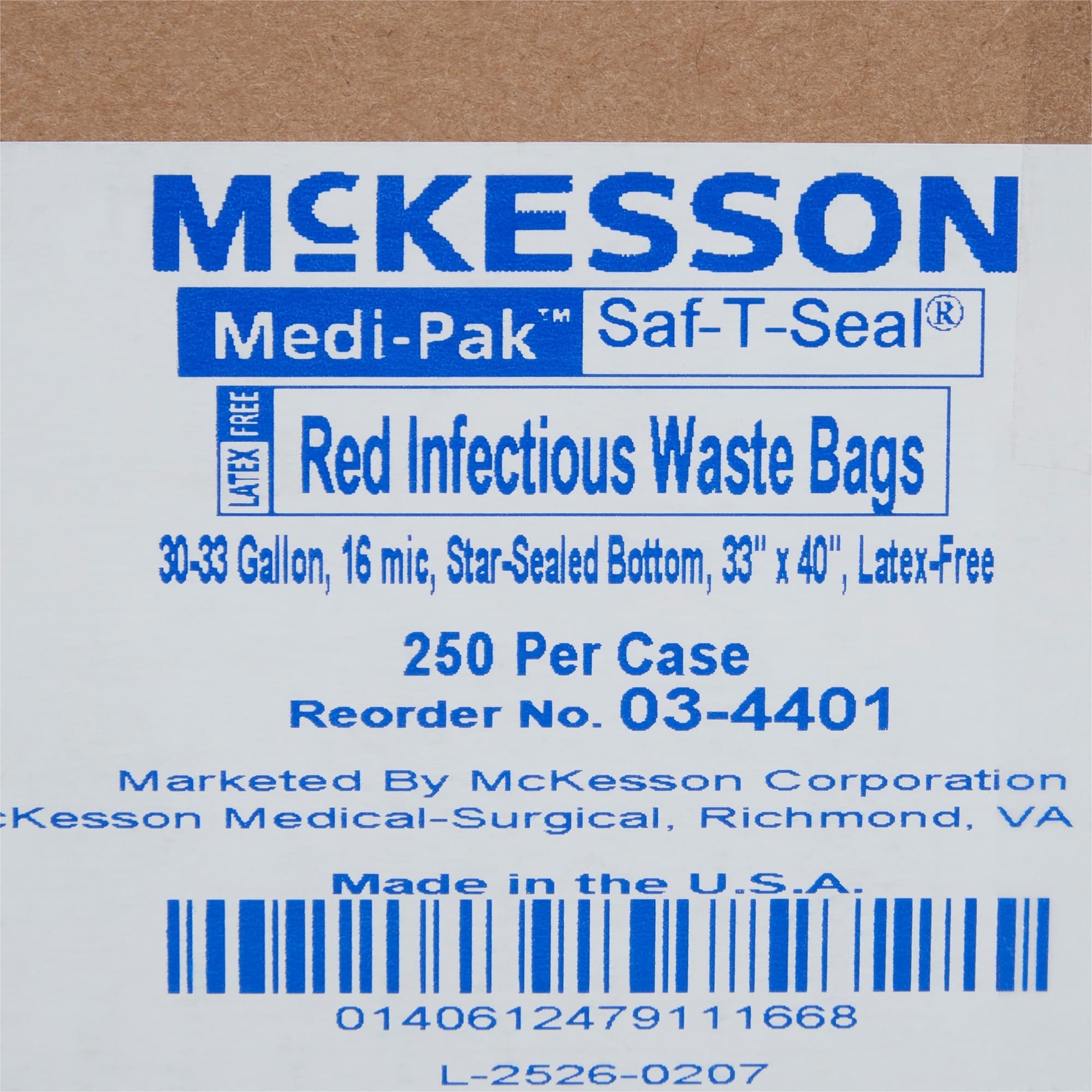 McKesson Red Infectious Waste Bag, 30 to 33 gallon - Image 5