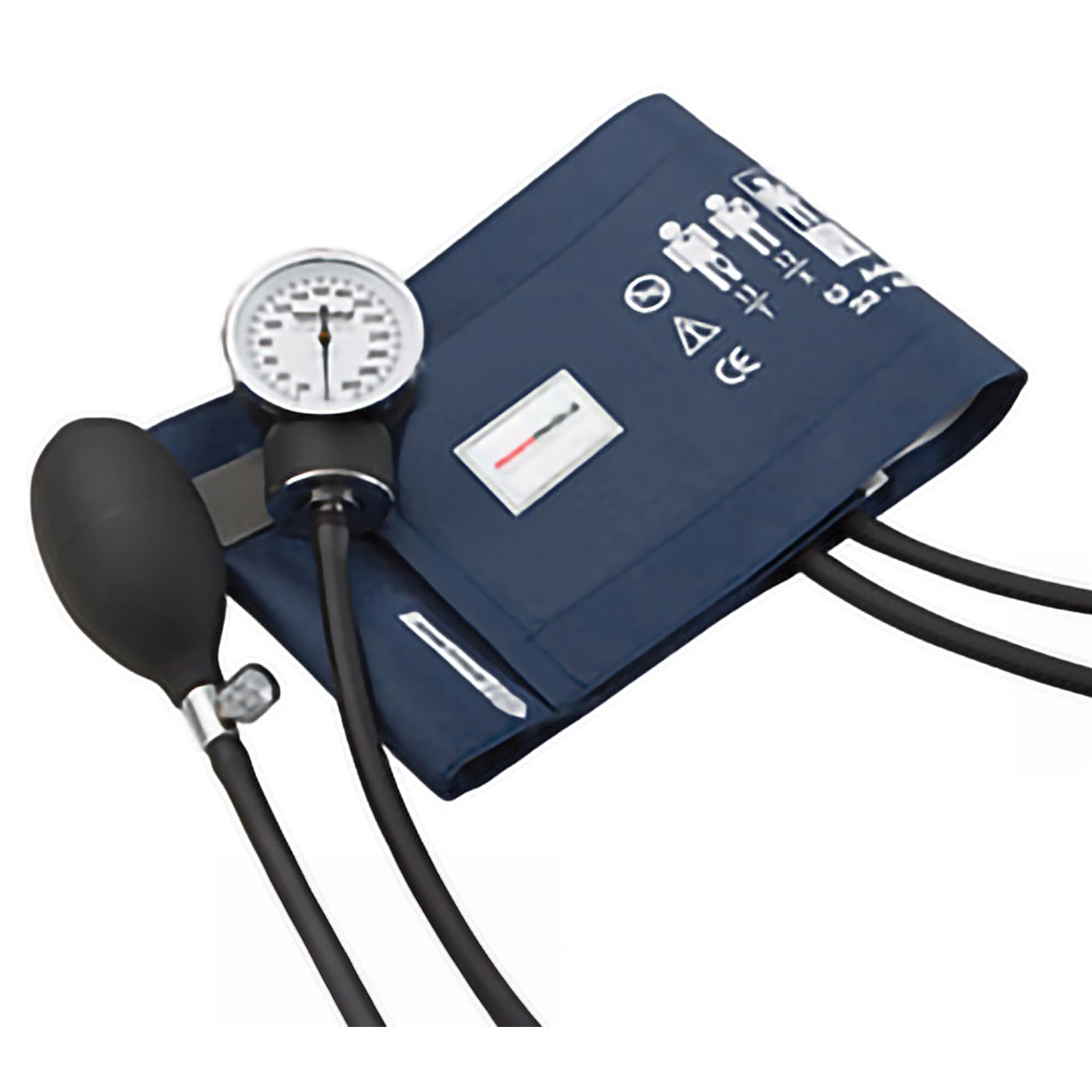 McKesson Premium Aneroid Sphygmomanometer Unit Dial Display 2-Tubes Adult Cuff, Navy Blue - Case of 12 - Image 1