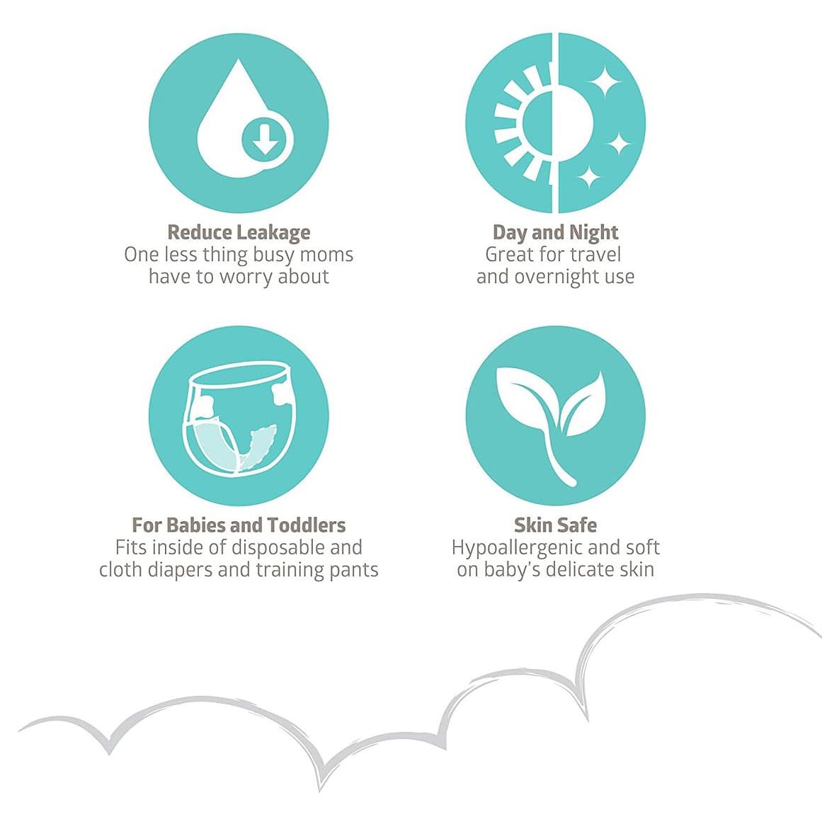 Medline Thin Booster Diaper Liner, 3.5 x 11.5 Inch - Image 4