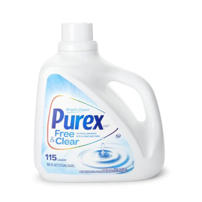 Purex Free & Clear Unscented Liquid Laundry Detergent - Case of 4