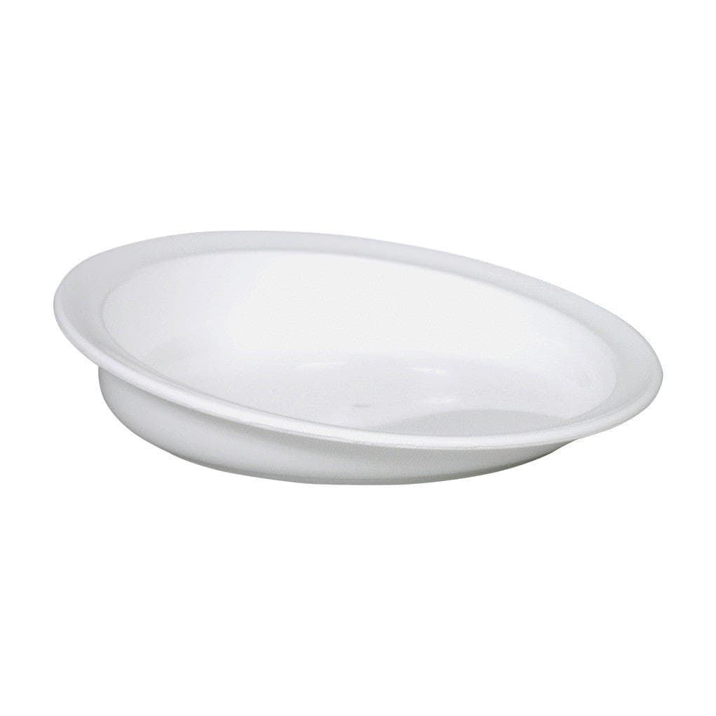 Alimed Parsons Scoop Plate 9" White, Round - Package of 4 - Image 1