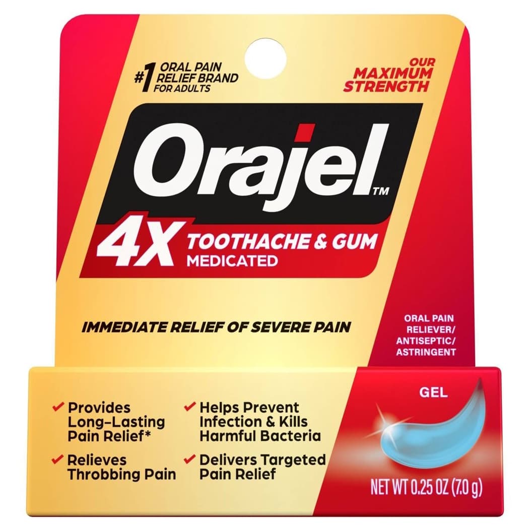 Orajel 4X Medicated For Toothache and Gum Gel, 0.25 oz - Each - Image 1