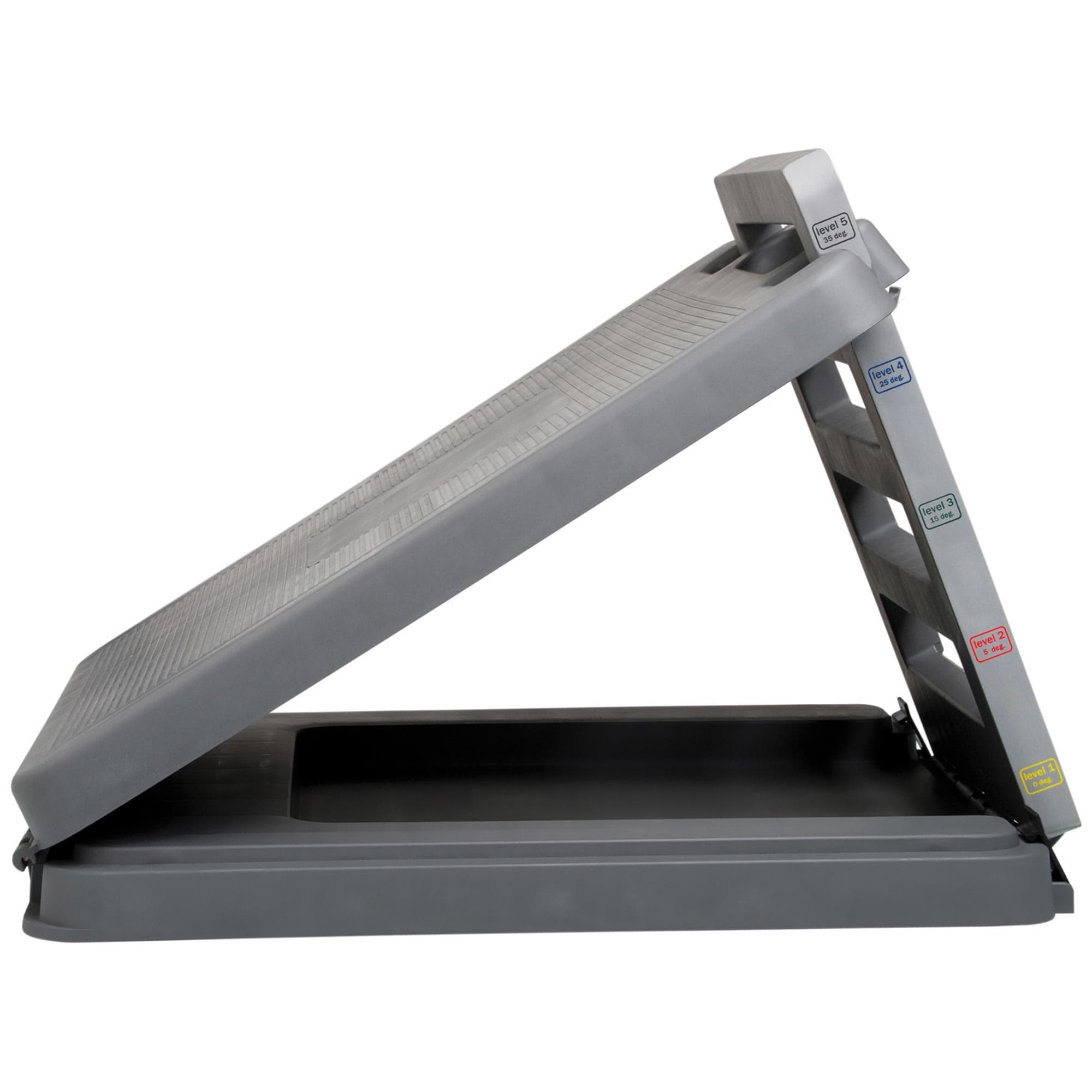 FabStretch 4-Level Incline Board, Plastic, 5, 15, 25, 35 Dgree Elevation, 14" x 14" Surface - Image 2