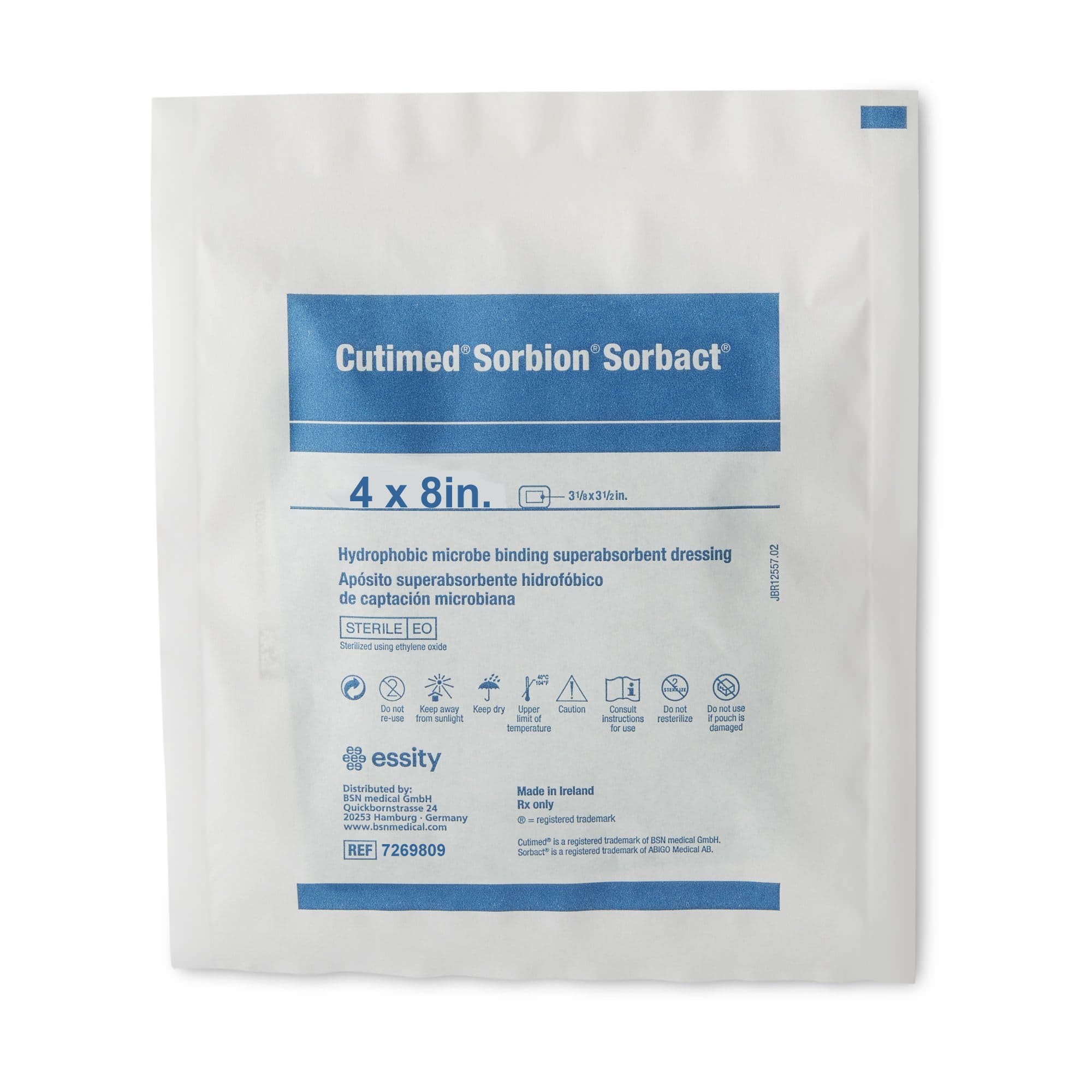 Cutimed Sorbion Sorbact Super Absorbent Dressing, 4 x 8 Inch - Each - Image 1