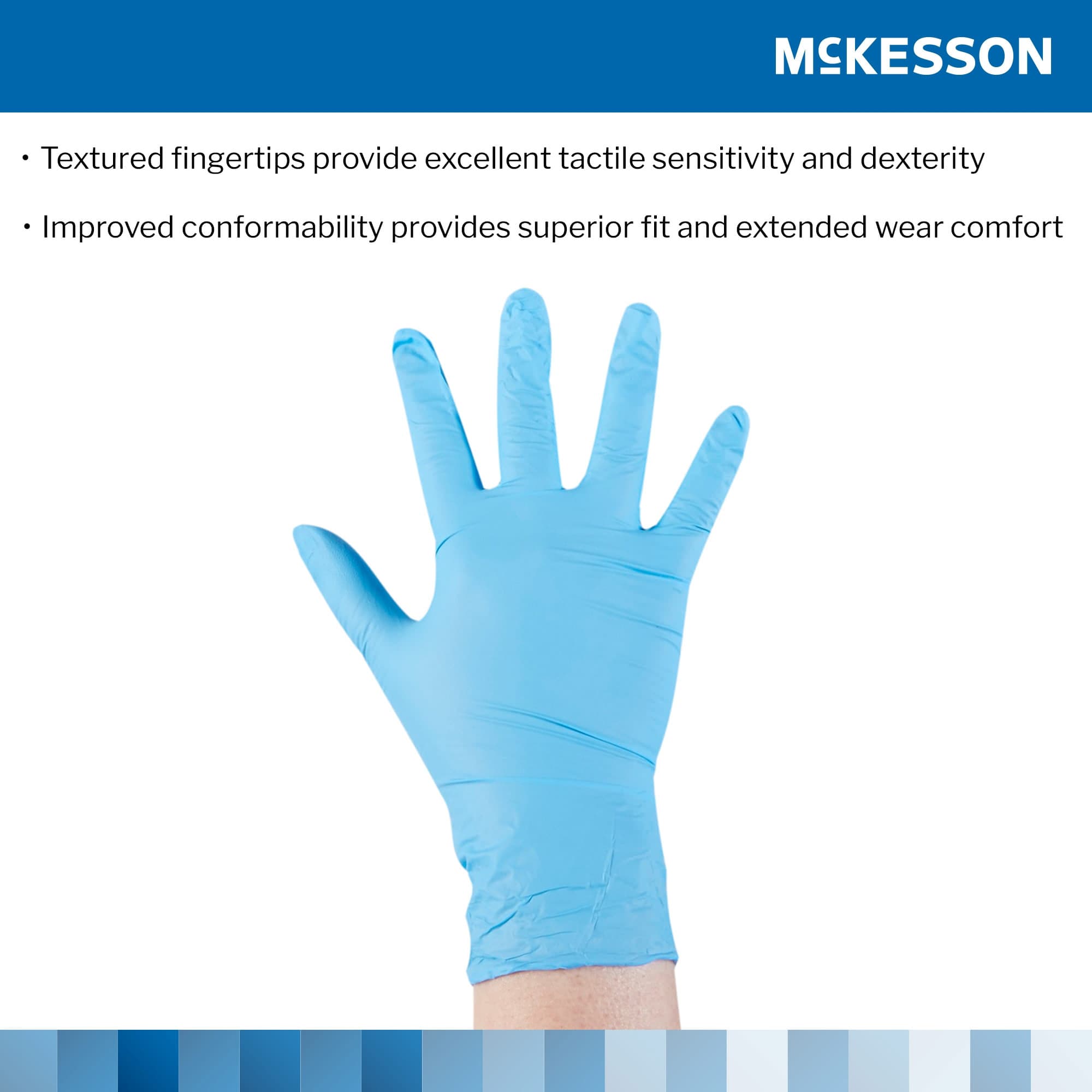 McKesson Confiderm 3.8 Nitrile Powder Free Exam Gloves - Image 4