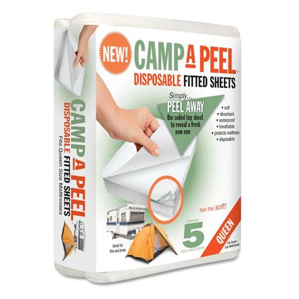 PeelAways Disposable Fitted Sheets, 5 Layers, White - Image 2