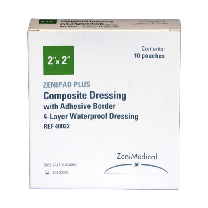 ZeniPad Plus Composite Wound Dressing, 2 x 2 Inch - Box of 10 - Image 1