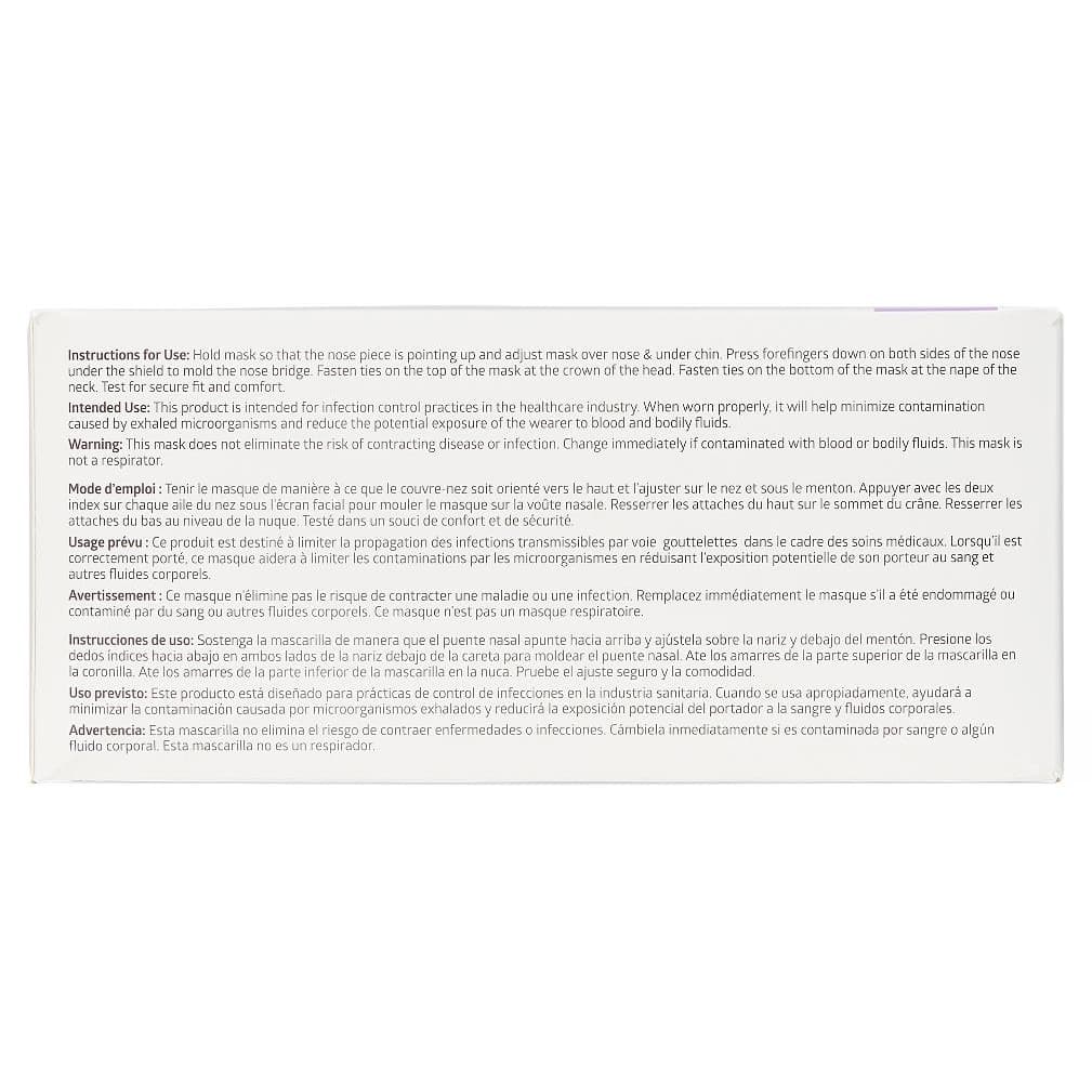 Medline ASTM Level 1 Surgical Mask with Anti-Fog Eye Shield - Image 3