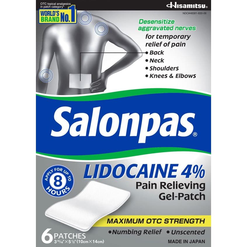 Salonpas Lidocaine Gel-Patch - Box of 6