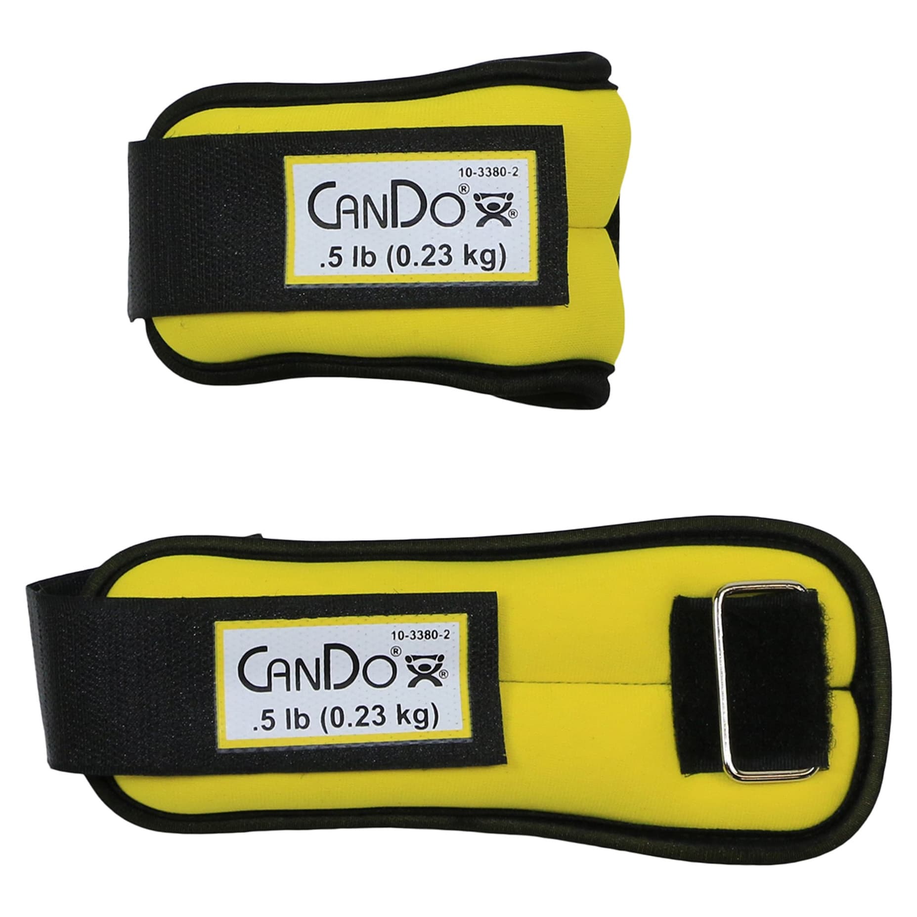 CanDo Weight Straps Set, 1 Lbs, Yellow - Pair - Image 1