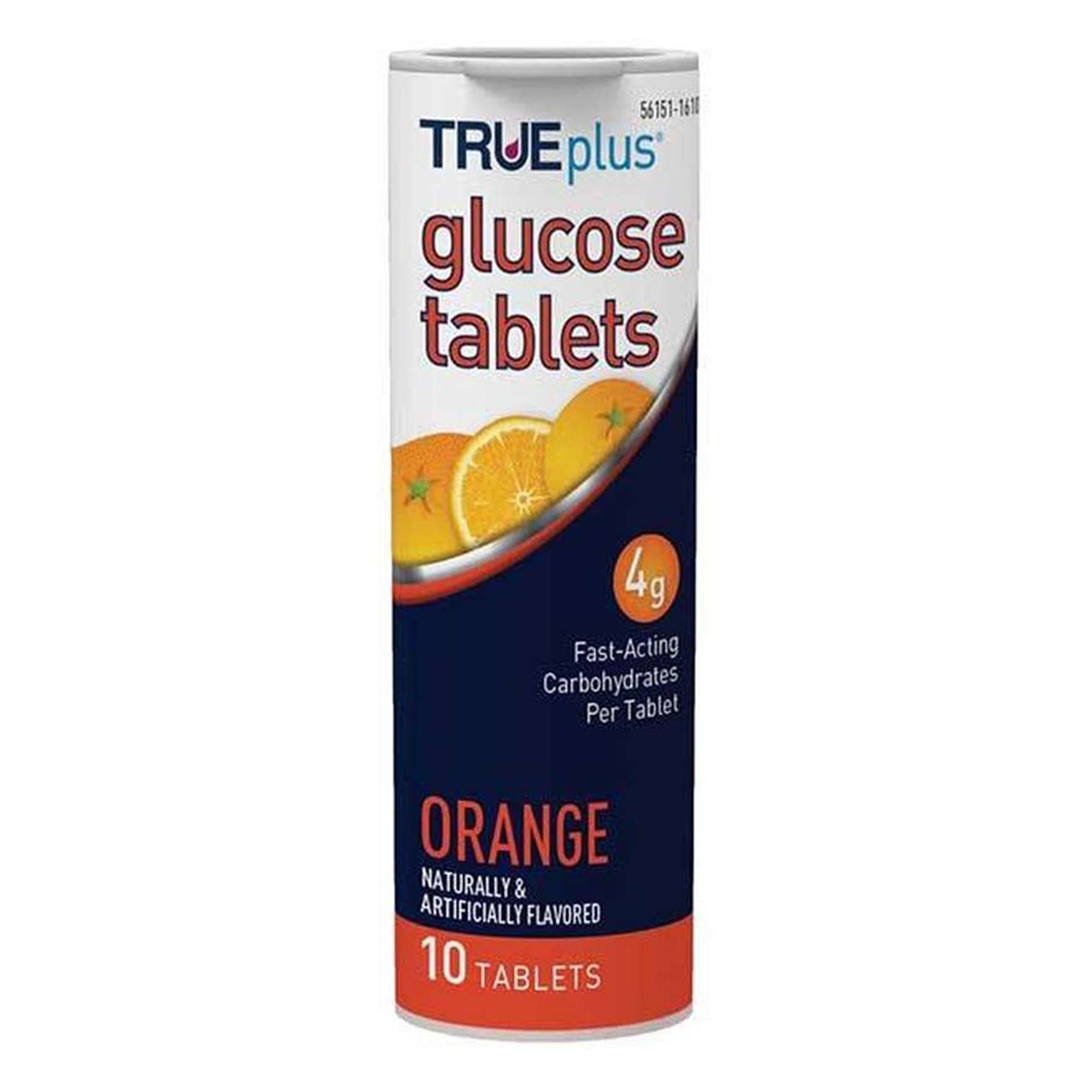 TRUEplus Glucose Supplement Chewable Tablet, Orange Flavor - Bottle of 10 Tablets - Image 1