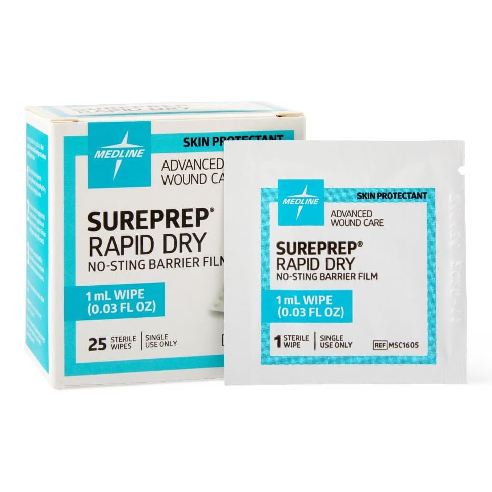 Sureprep Rapid Dry No-Sting Barrier Film Wipe - Image 1
