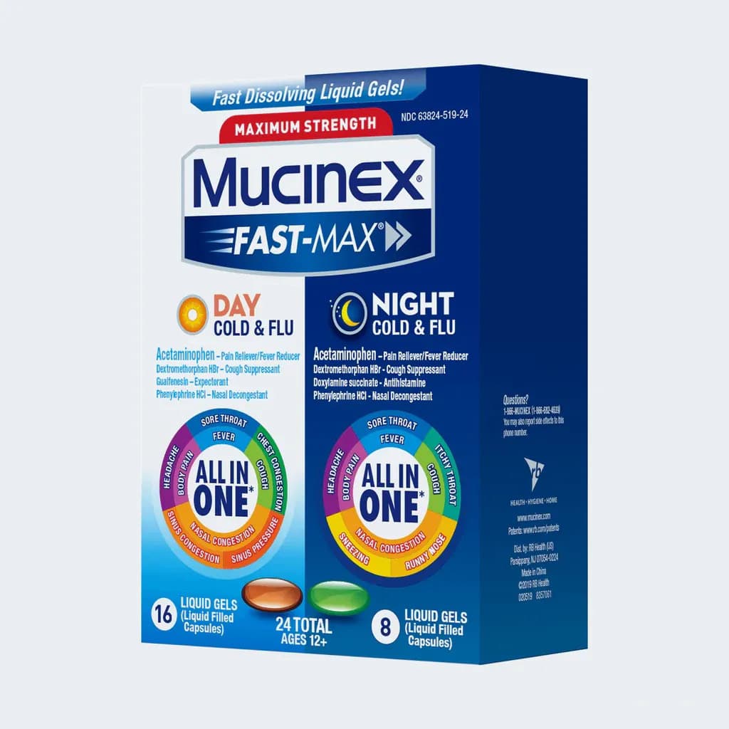 Mucinex Maximum Strength Fast-Max Day and Night Cold & Flu - Image 2