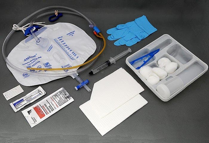 AMSure Indwelling Catheter Tray, 2000 ml Collection Bag, 16 Fr - Image 1