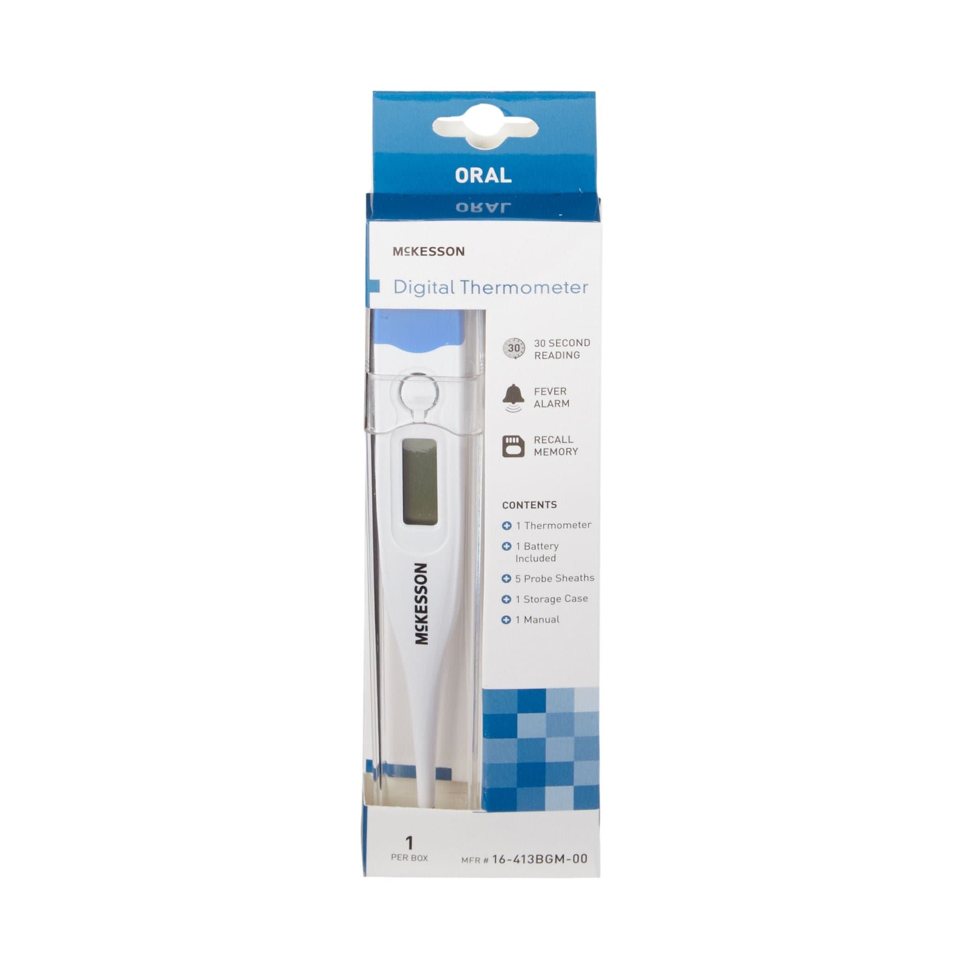 McKesson Oral Probe Digital Thermometer, 30 Second Response - Box of 25 - Image 3