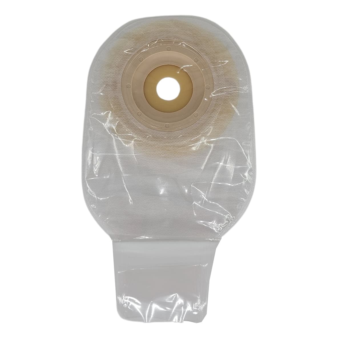 Safe N Simple 12" 1-Piece Convex Pre-Cut Drainable Pouch with curved tail closure and Belt Tab - Image 3